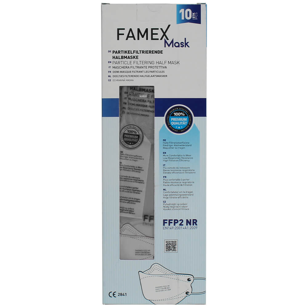 AM-1014 Famex Fisch FFP2 Atemschutzmaske Mundschutz Atemmaske Fischform Farbe: grau