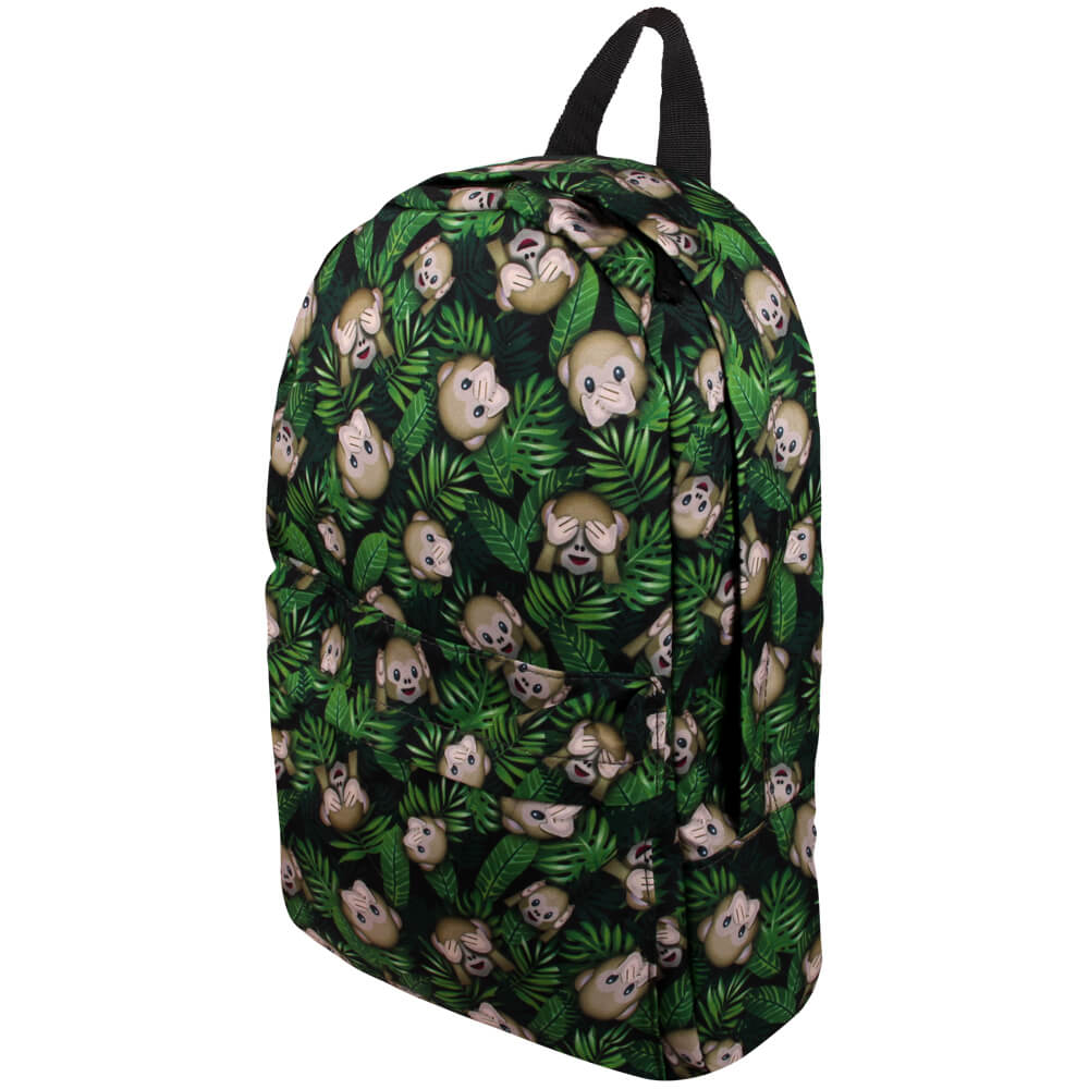 RUCK-a016 Hochwertiger Rucksack Affen in Bäumen grün