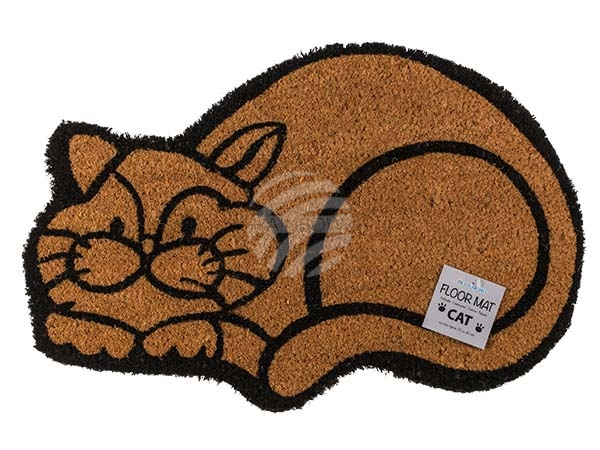 145416 Fußmatte, Katze, ca. 60 x 40 cm, mit Headercard zum Aufhängen