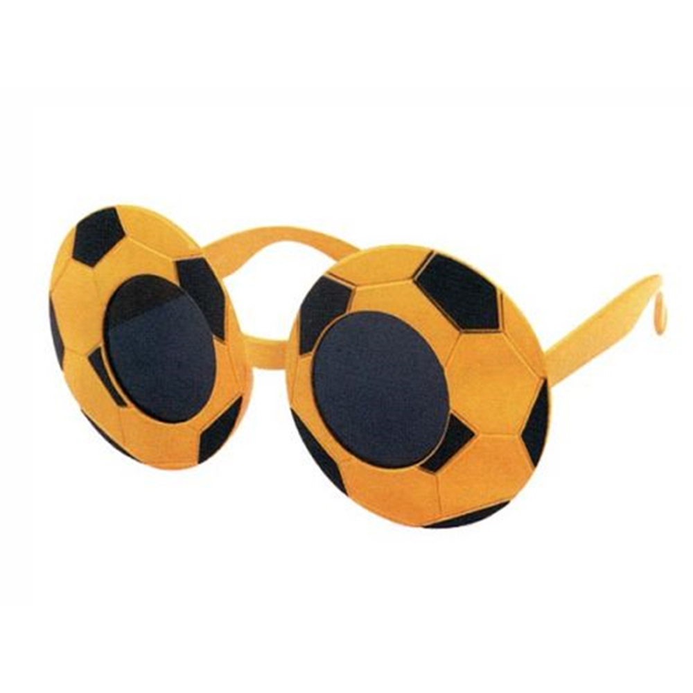 F-012 Fun Party Brille Form: Fußball Farbe: schwarz / gelb
