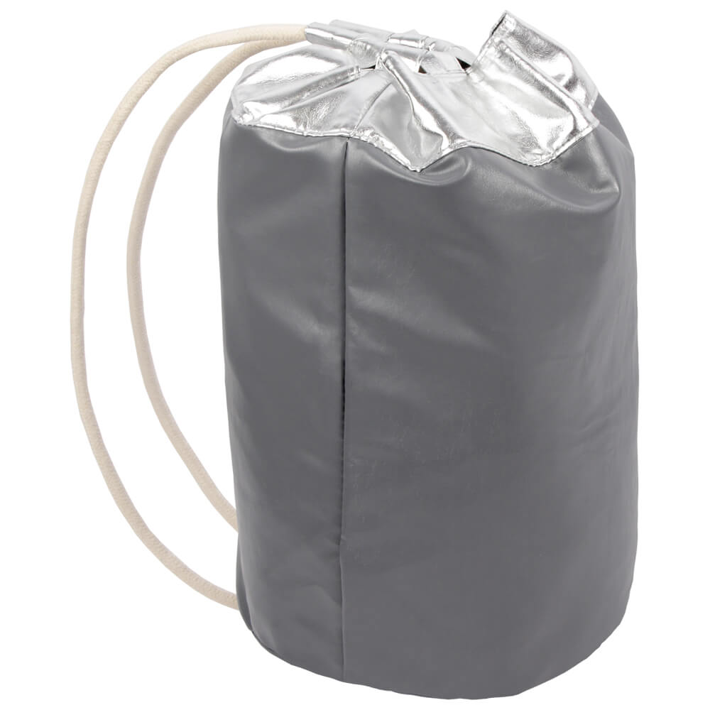 RU-M33 Rucksack Backpack grau silber glänzend Durchmesser ca. 25 cm