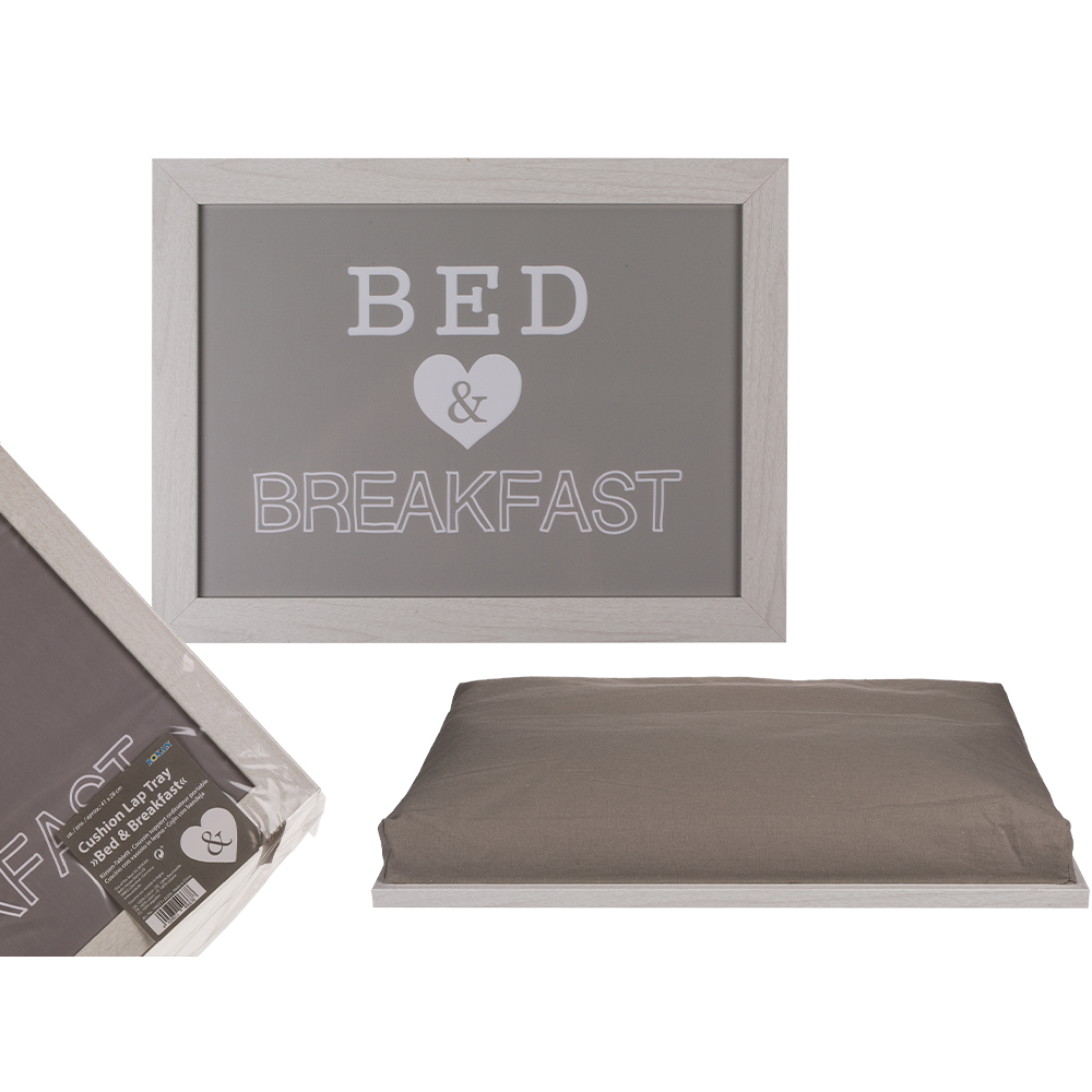 144277 Kissen-Tablett, Bed & Breakfast, ca. 41 x 28 cm,, 108/PAL