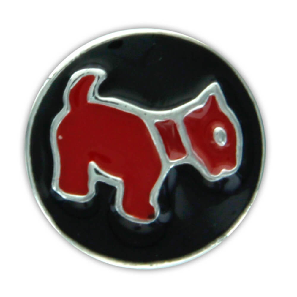 A-ch411 Chunk Button Design: Hund Farbe: schwarz rot