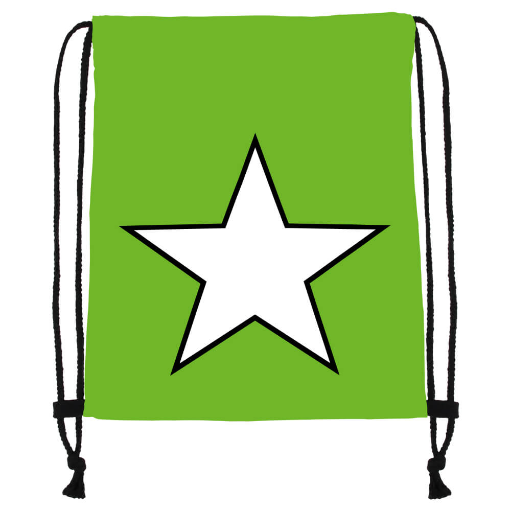 RU-x173 Gymbag, Gymsac Design: Stern Farbe: grün