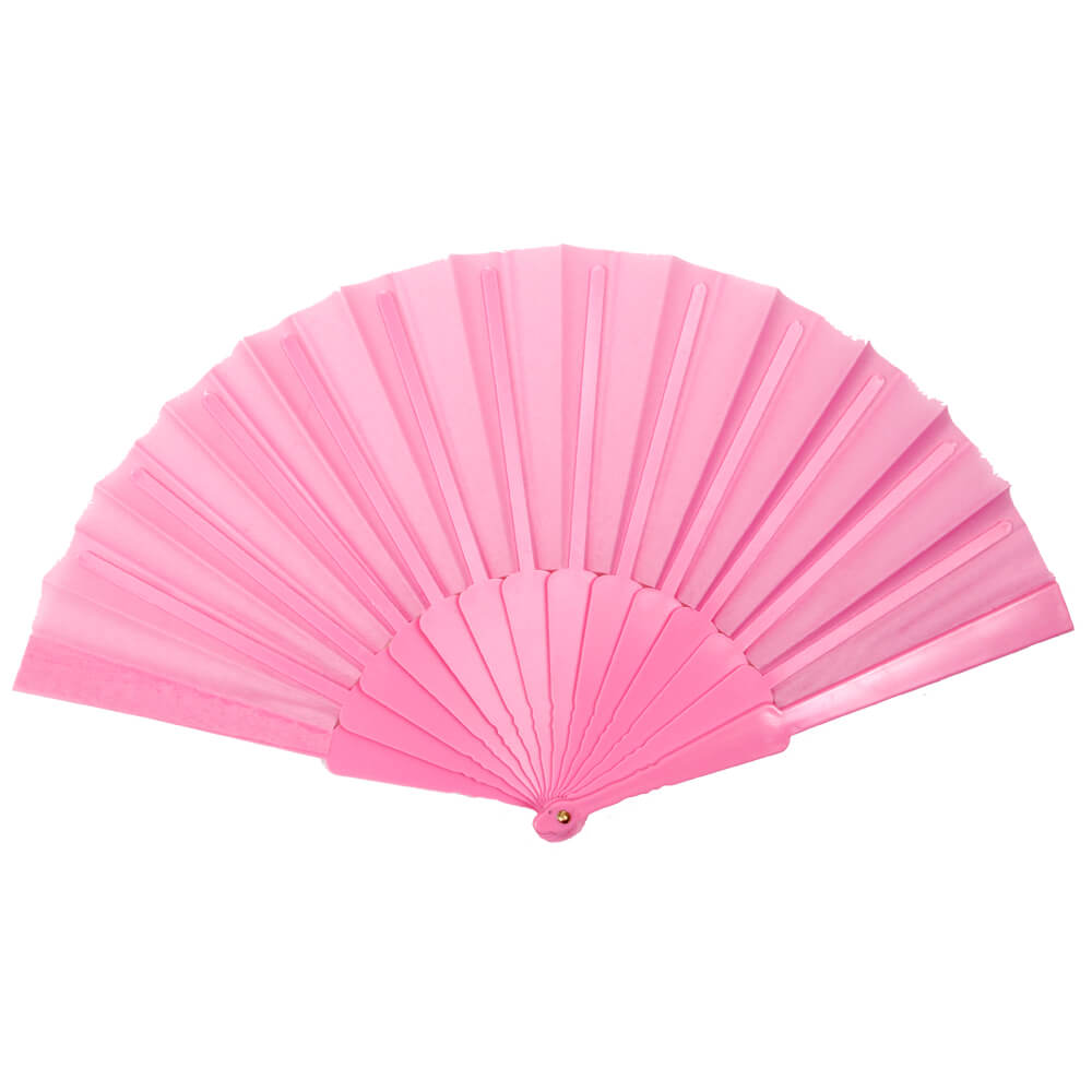 FAE-05 Fächer Faltfächer Windfächer pink einfarbig Länge ca. 23 cm, Spannweite ca. 43 cm