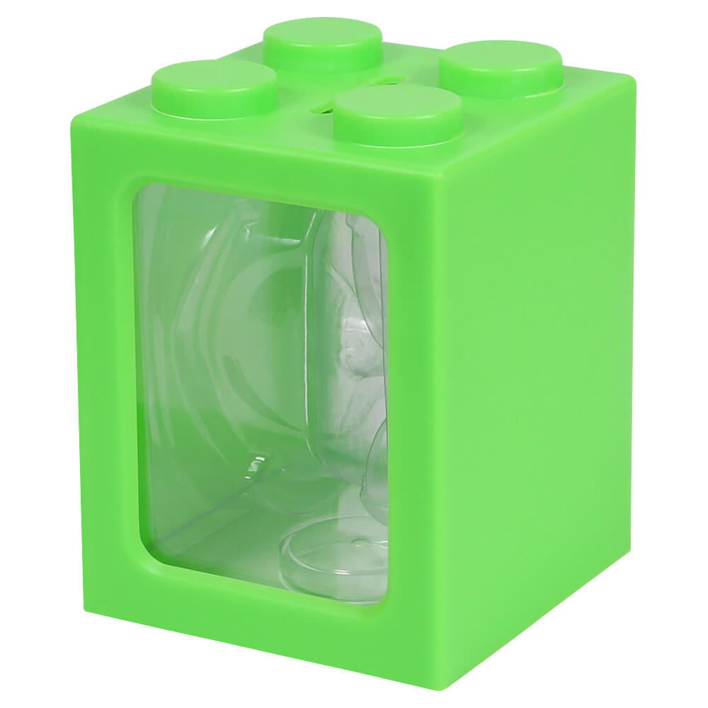 UR-box03 Geschenkbox für Armbanduhren  grün Schaukasten ca. 10 cm x 8 cm, Präsentierfenster ca. 6 cm x 8 cm