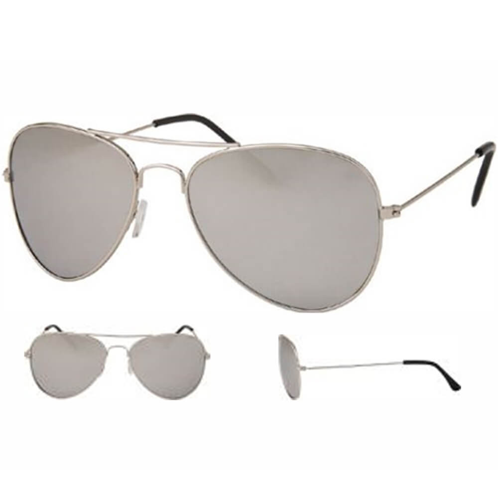 V-705 VIPER Damen und Herren Sonnenbrille Form: Pilotenbrille Farbe: silber