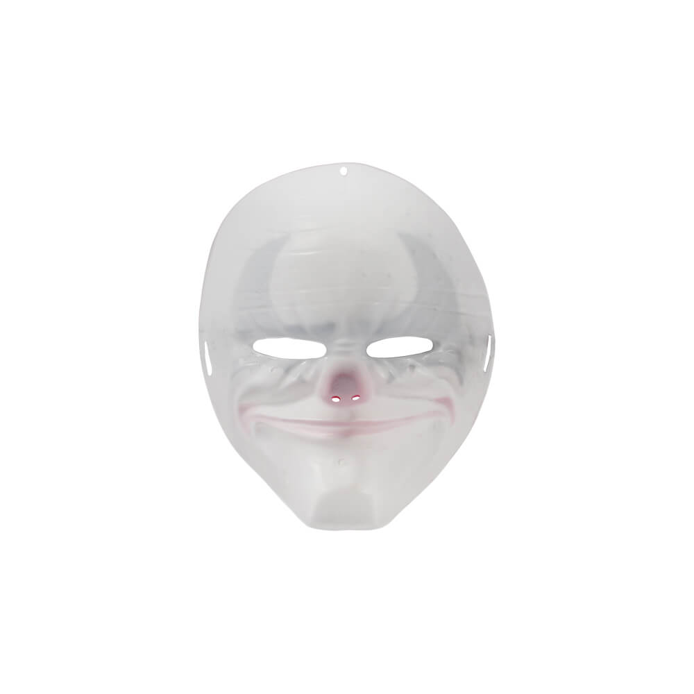 MAS-46 Karnevalsmaske weiss Clown ca. 23 cm