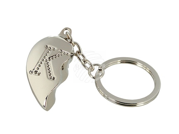 24-1070 Metall-Schlüsselanhänger, Broken Heart, Buchstabe K (beidseitig), 2688/PAL