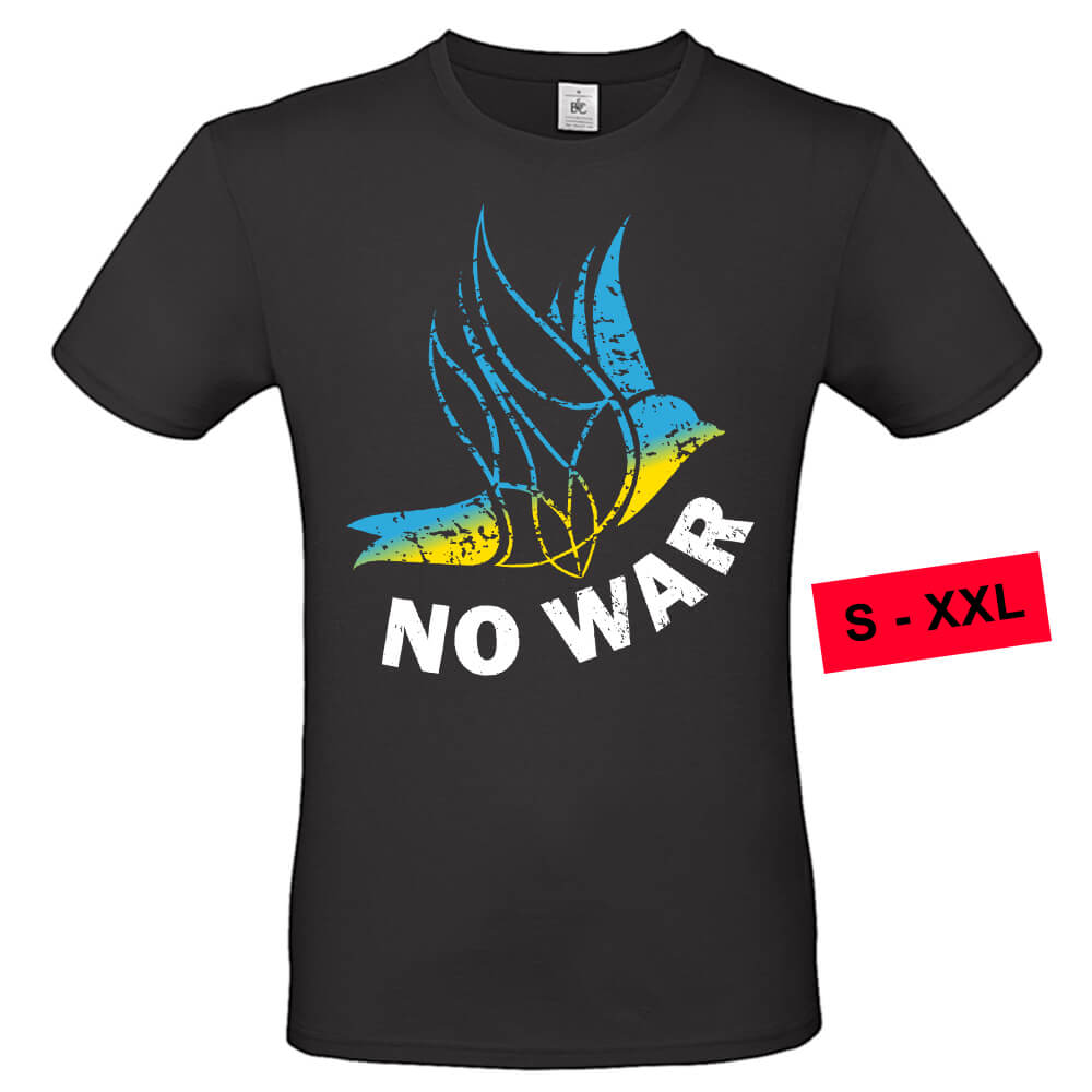 Shirt-403   Friedenstaube NO WAR Ukraine Anti Putin Krieg Demo T-Shirt