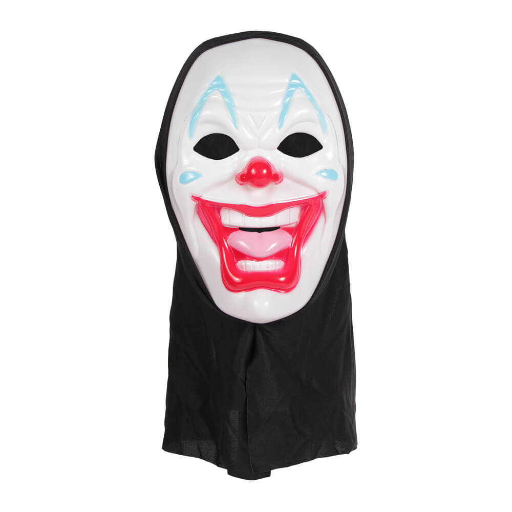 MAS-44 Karnevalsmaske weiss Clown ca. 23 cm
