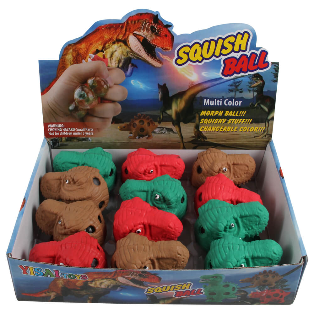 SQ-424 Squishy Mesh Squeeze Balls Display Dinosaurier Kopf