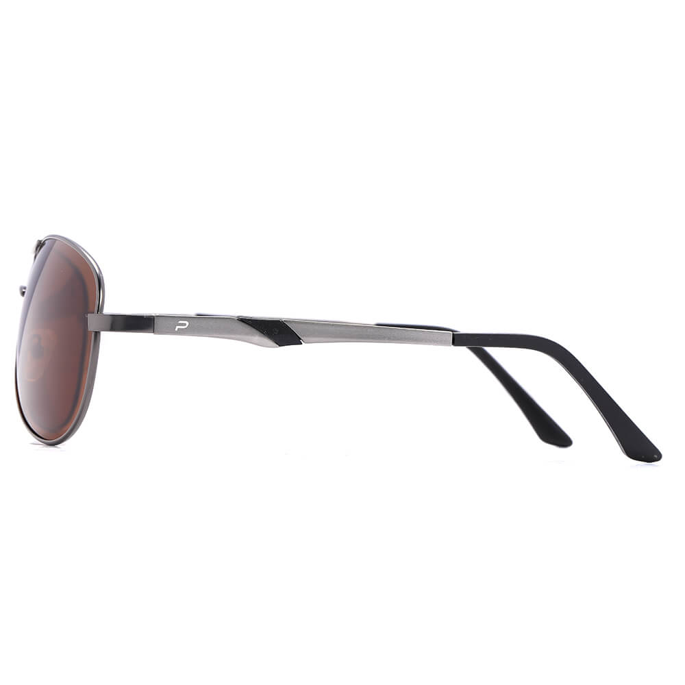 PAL-003 POLAREX Sonnenbrille Pilotenbrille polarisiert Aluminium Rahmen extra leicht grau