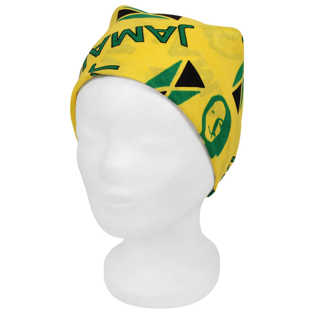 BA-008 Bandana Kopftuch Halstuch Design: Jamaica Farbe: gelb