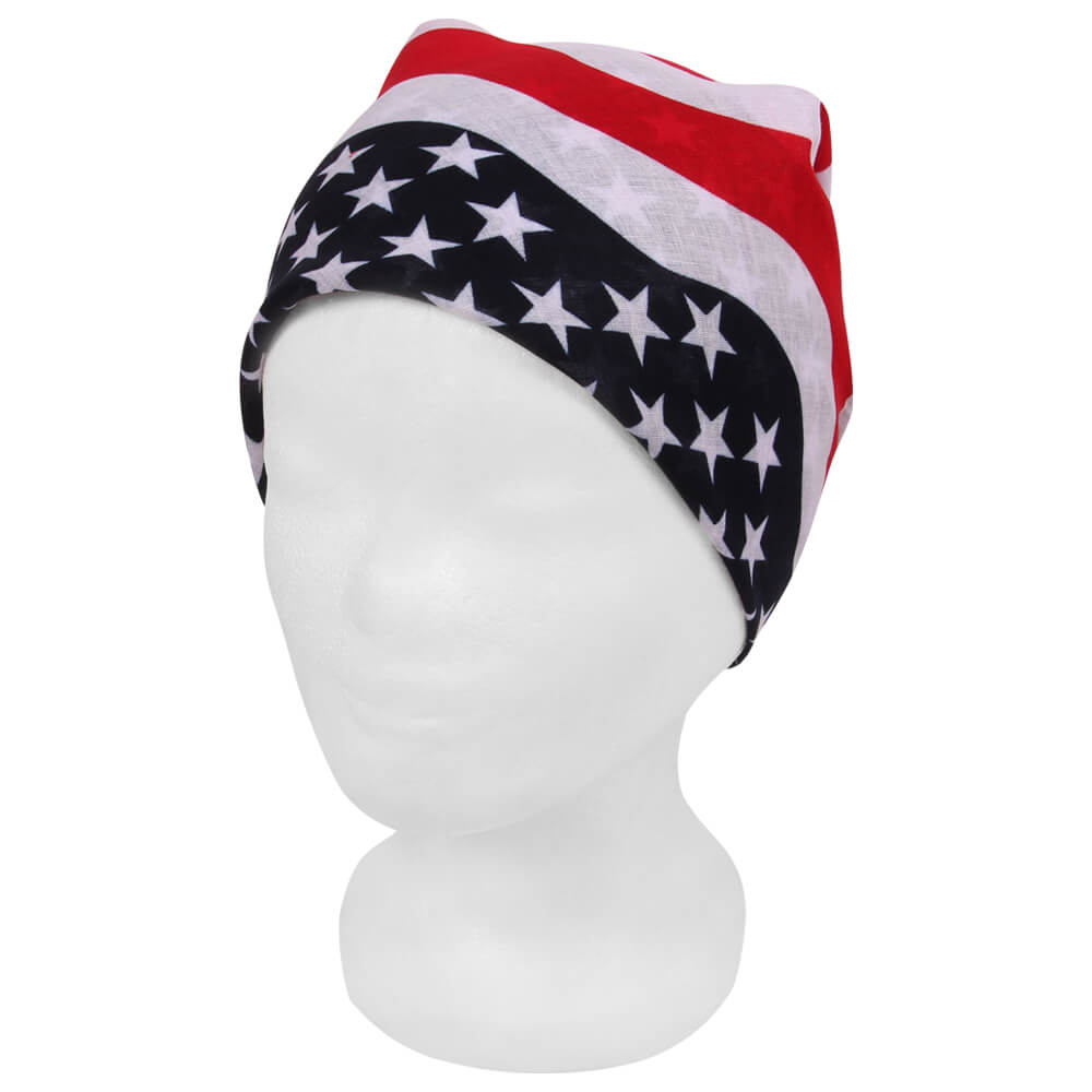 BA-006a Bandana Kopftuch Halstuch Amerika USA Flagge Farbe: rot, weiss, blau