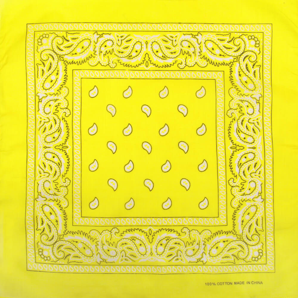 BA-091 Bandana Kopftuch Halstuch Design: Paisley Farbe: gelb
