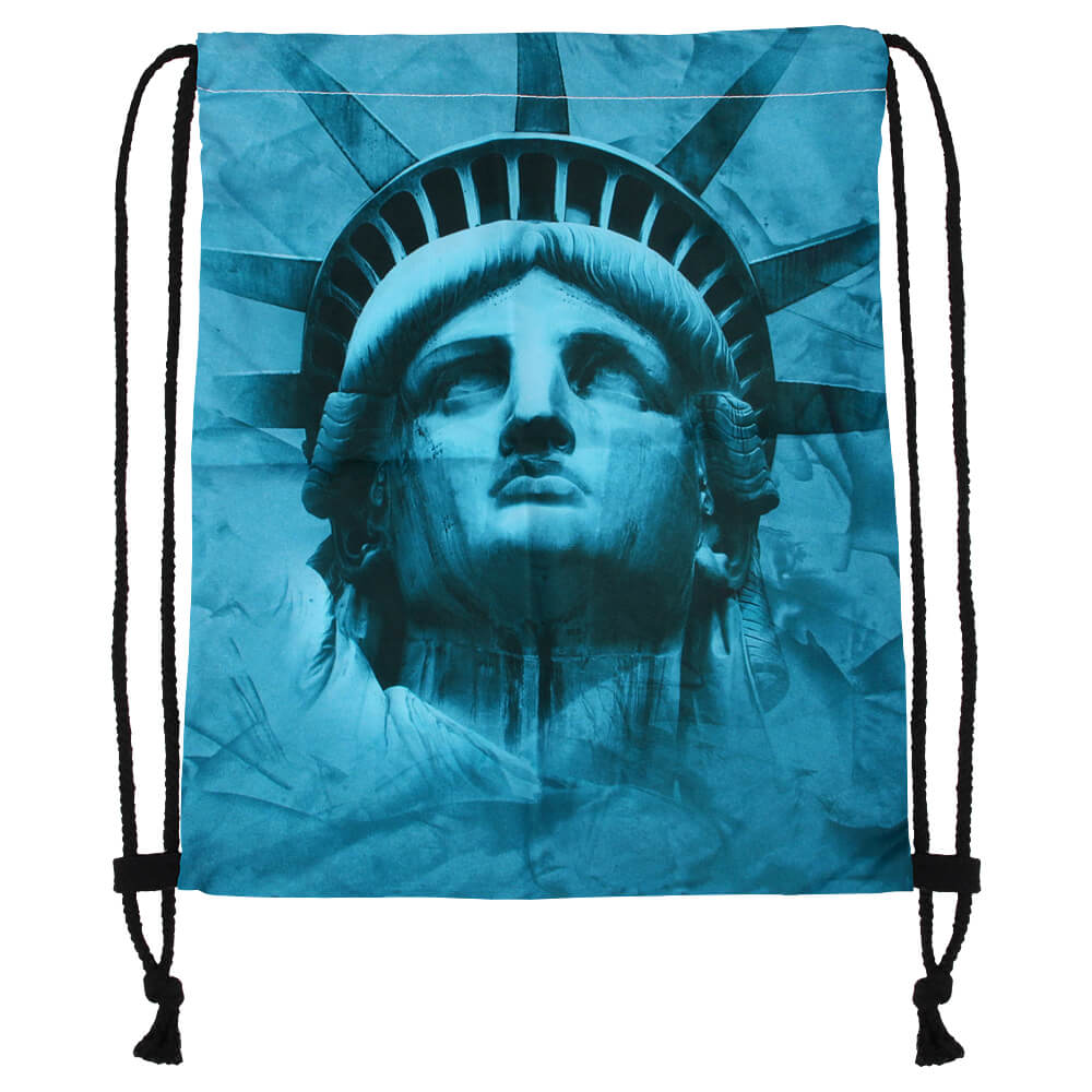 RU-139 Gymbag, Gymsac Design: Freiheitsstatue Farbe: blau