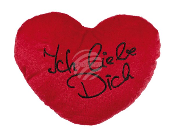 62-6060 Rotes Plüschherz, Ich liebe Dich, ca. 35 cm, 400/PAL