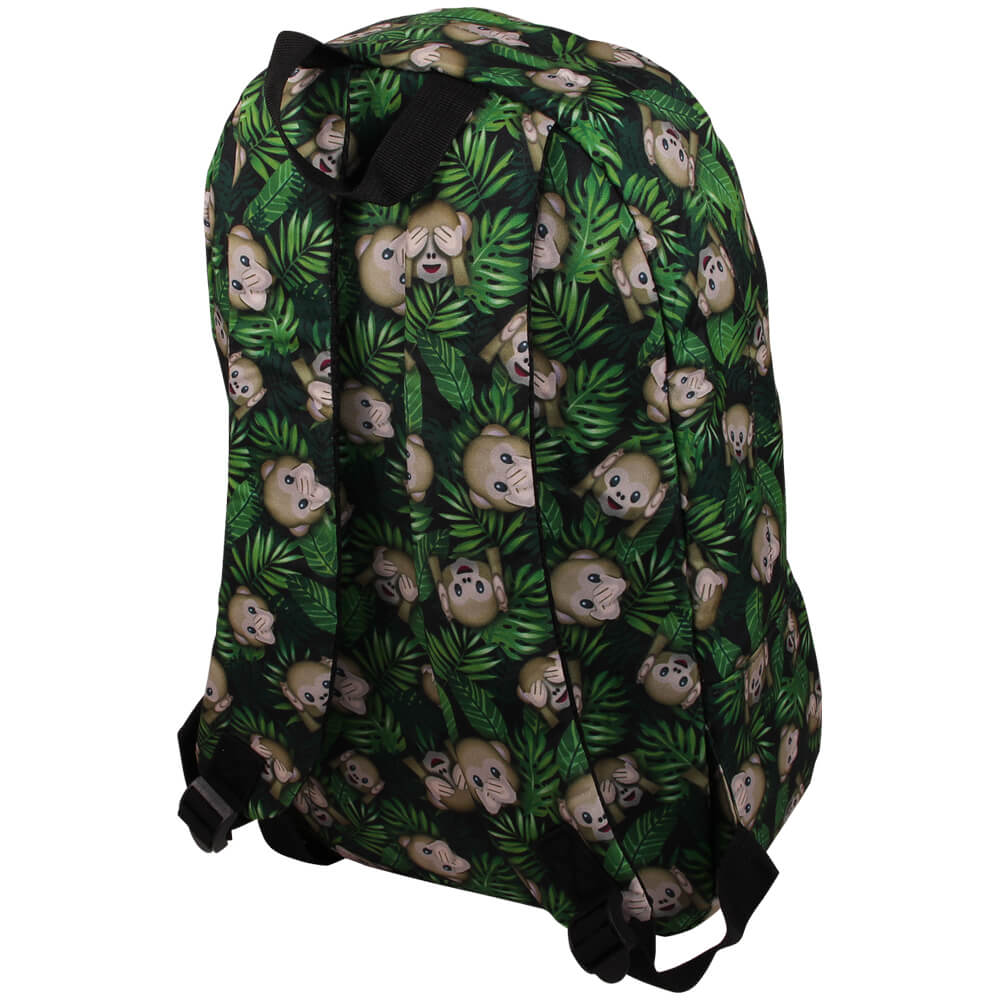 RUCK-a016 Hochwertiger Rucksack Affen in Bäumen grün