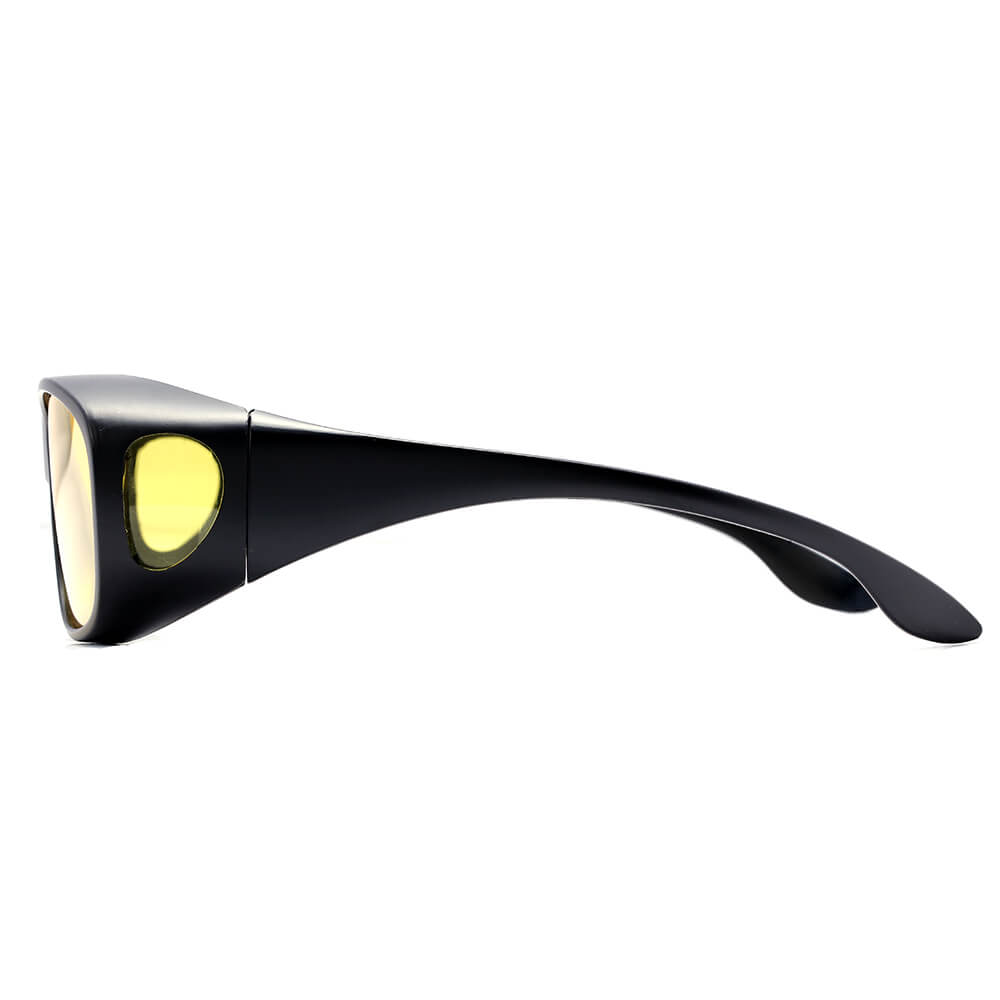 POG-003A Nachtfahrbrille Nachtfahrtbrille Overglasses Fit Over Überbrille schwarz