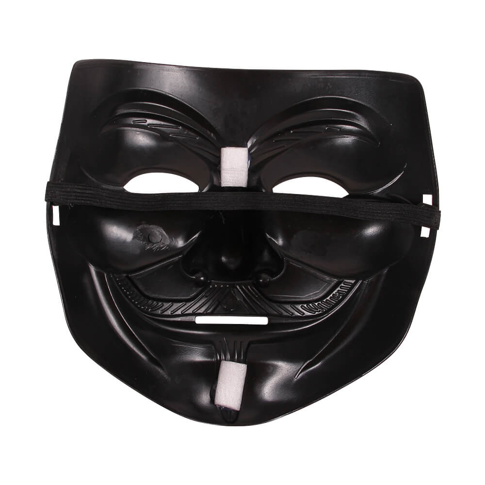 MAS-14 Masken Maske Mask Guy Fawkes Anonymous Vendetta Karnevalmaske schwarz und gold