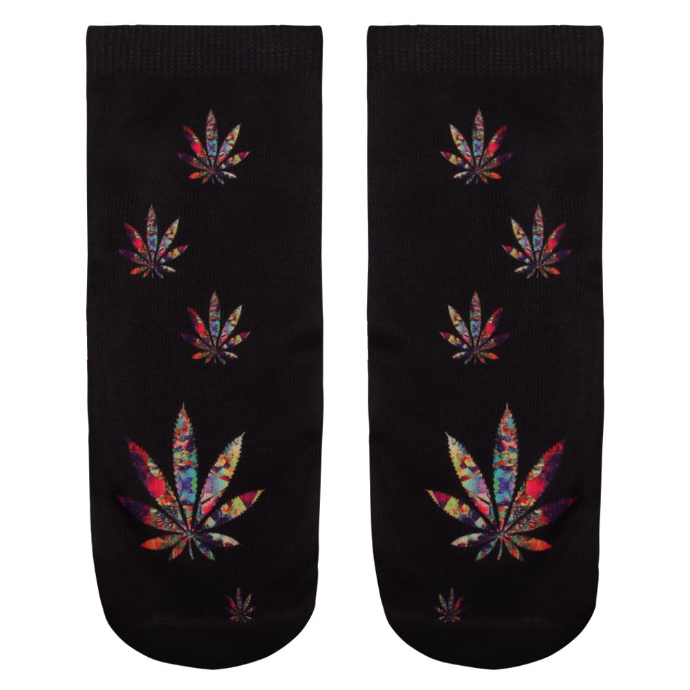 SO-L053 Motiv Socken Weed Hanf Cannabis multicolor