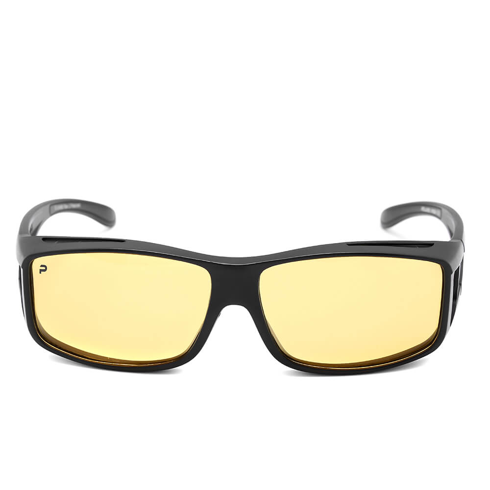 POG-002A Nachtfahrbrille Nachtfahrtbrille Overglasses Fit Over Überbrille schwarz