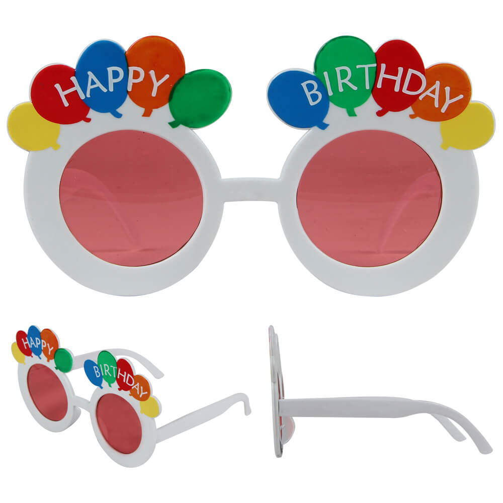 F-010 Fun Party Brille Form: Happy birthday Farbe: multicolor oder blau