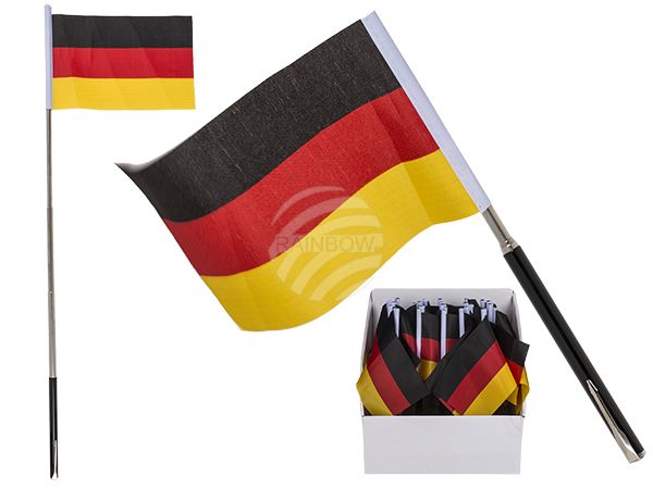 00-0892 Ausziehbare Flagge, Deutschland, ca. 51 cm, 25 Stück im Display