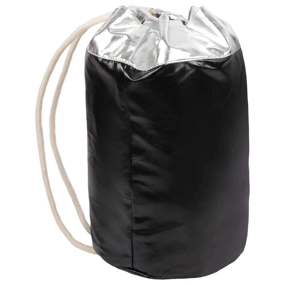 RU-M31 Rucksack Backpack schwarz silber glänzend Durchmesser ca. 25 cm