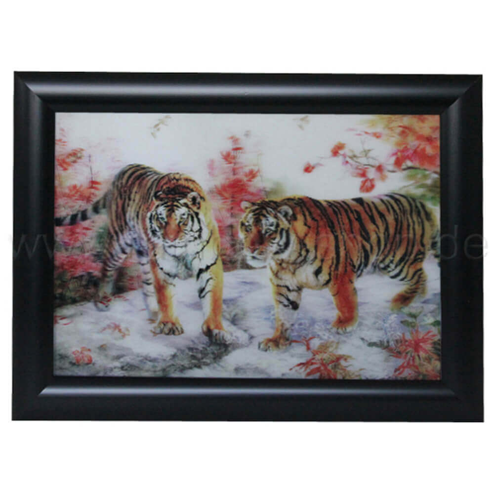 3DB-113 3D Bild Zwei Tiger ca. 25 x 35 cm