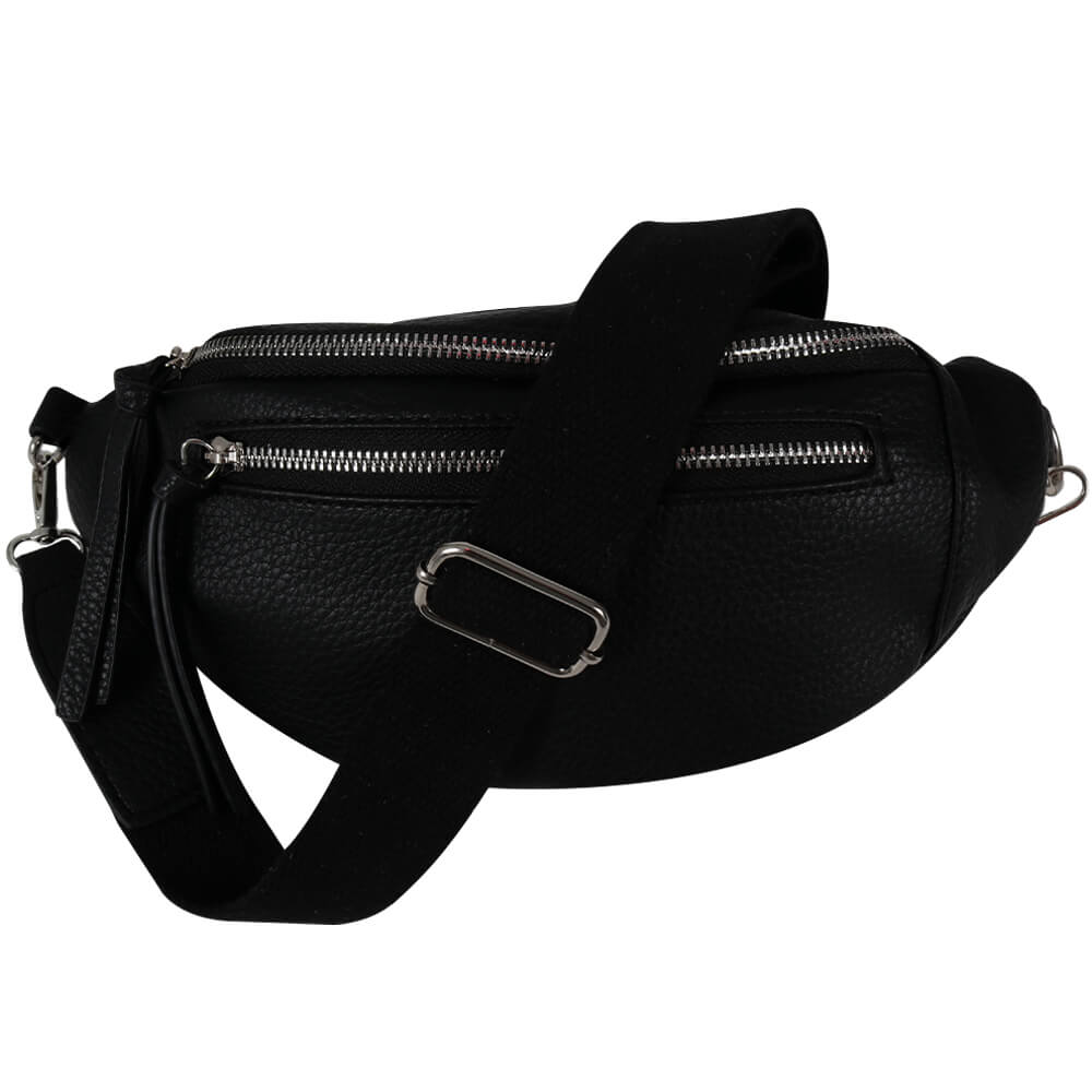 GT-426 Brusttasche Schultertasche Umhängetasche Crossbody Bag Sling Bag Gürteltasche Hipbag Bauchtasche, Bum Bag  Tasche schwarz Riemen schwarz