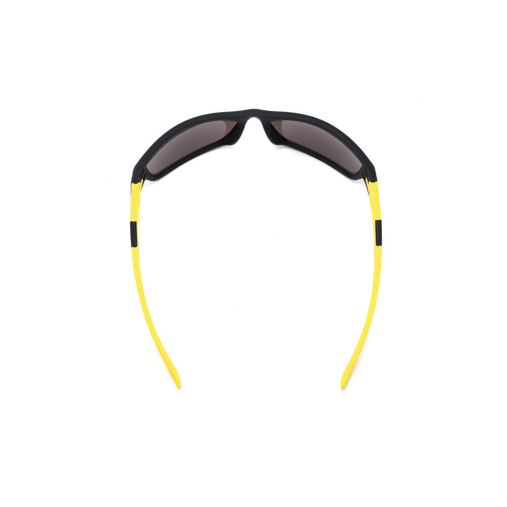 VS-344 VIPER Damen und Herren Sportbrille Sonnenbrille gelbe Applikationen im Rahmen schwarz