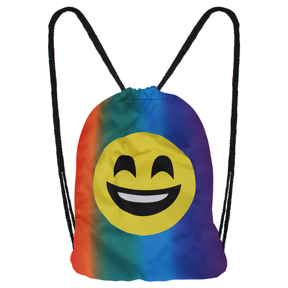 RU-123 Gymbag, Gymsac Design: Emoticon lacht Farbe: multicolor