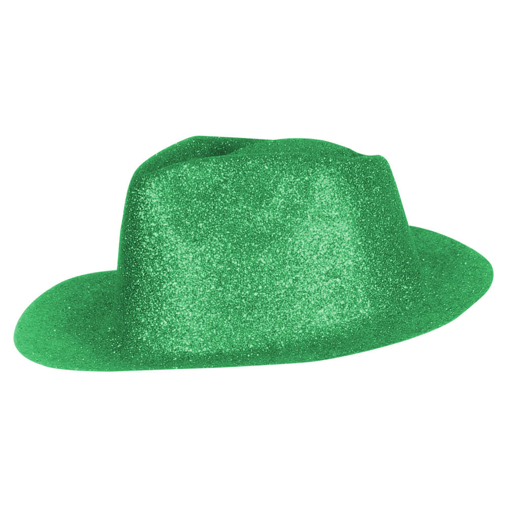 TH-94 Trilby Hüte grün Hut glitzert