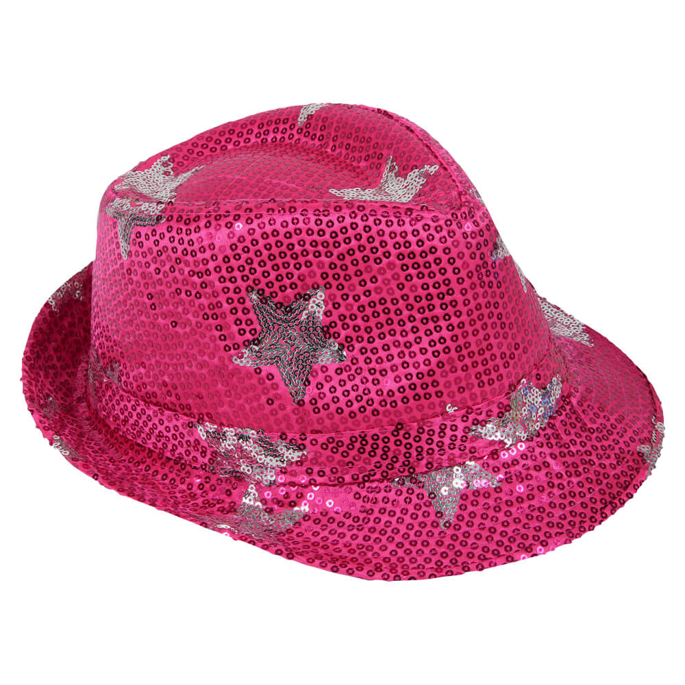 TH-84 Trilby Hut mit Sternen pink