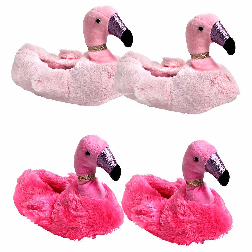 SHO-050 Hausschuhe Pantoffeln Flamingo Größe 37-39