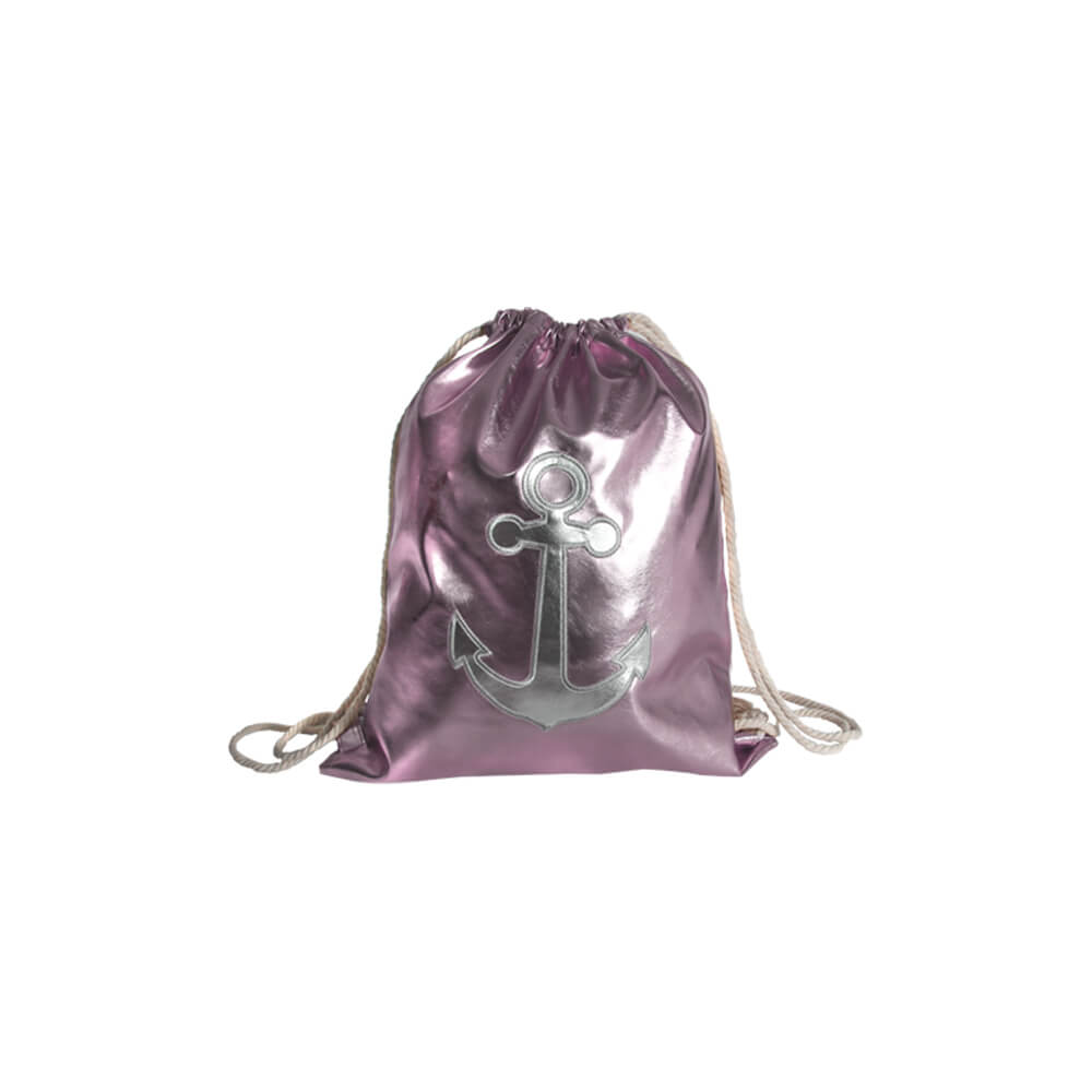 RU-M04 Rucksack Backpack violett lila Anker maritim ca. 34 cm x 41 cm