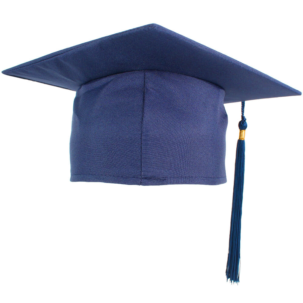 KH-194 Doktorhut Absolventen-Hut College Doktor Hut Uni Bachelor Doktorand Abschlussfeier, blau ca. 28 x 28 cm