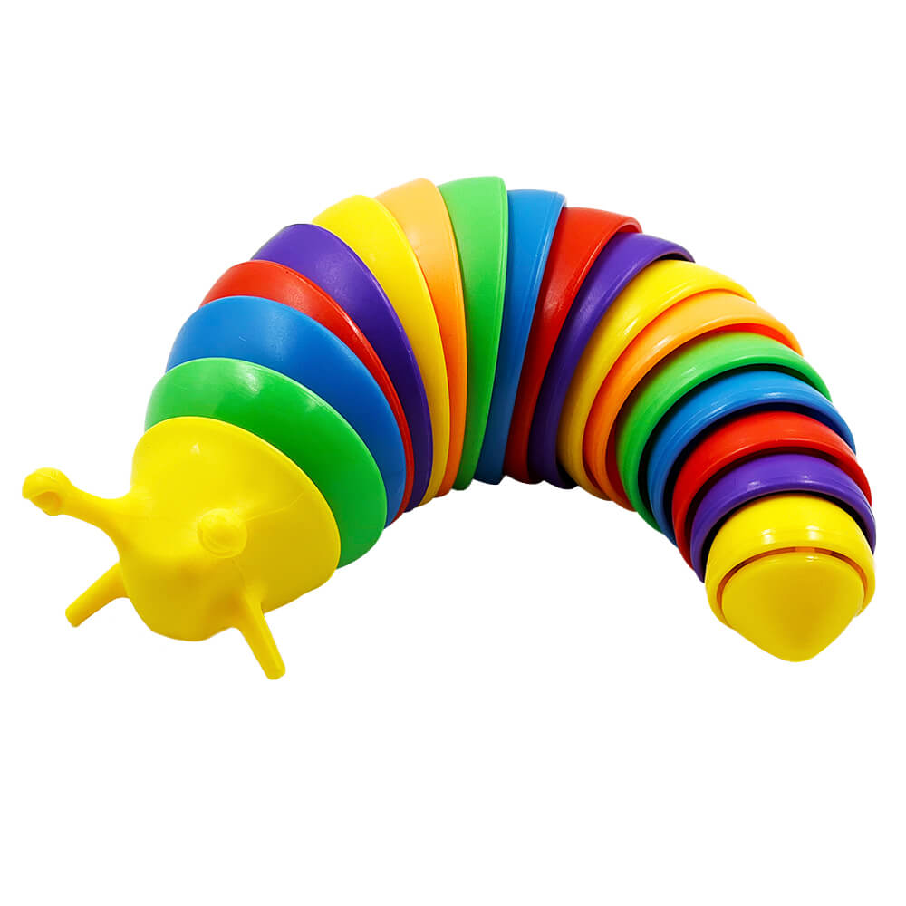 FSN-002 Fidget Slug Snail ca. 18 cm im Rainbow Farb Mix