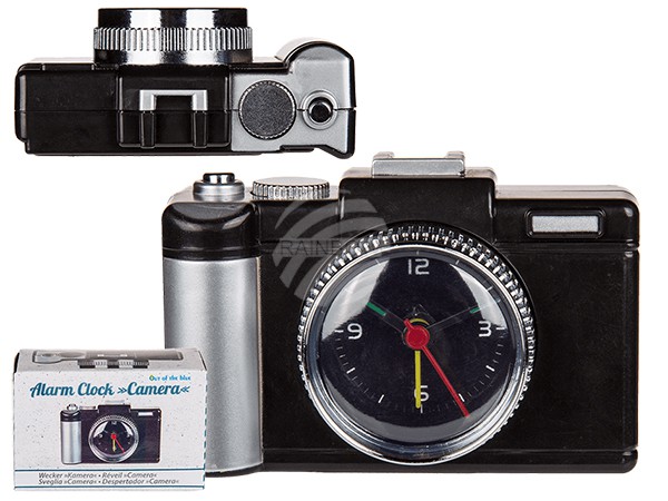 79-3248 Kunststoff-Wecker, Kamera, mit LED, ca. 10 cm, für 1 Mignon Batterie (AA), 2400/PAL