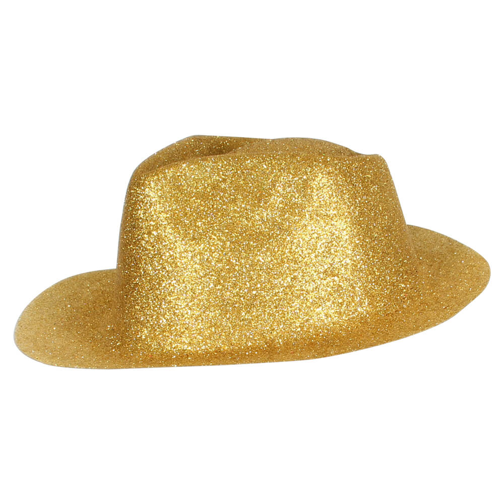 TH-92 Trilby Hüte gold Hut glitzert