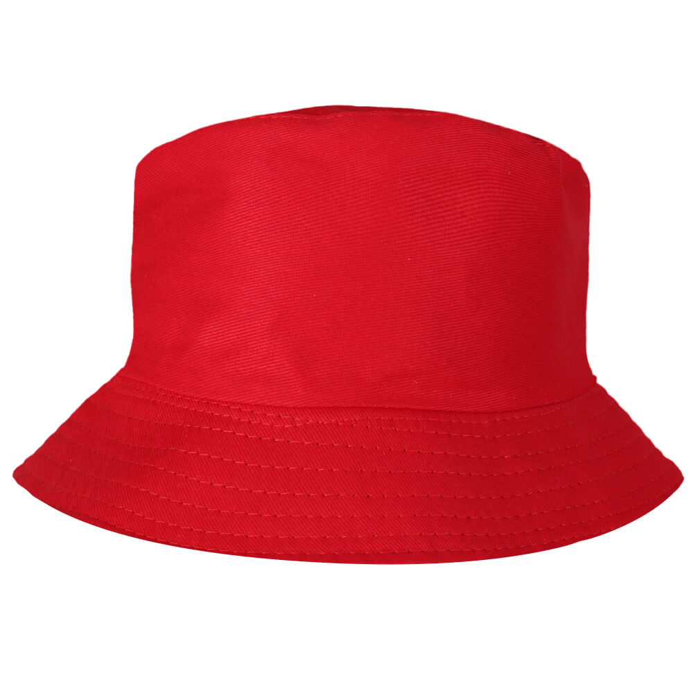 SOH-021b Bucket Hat  Wendehut Fischerhut Anglerhut Motiv: Uni rot