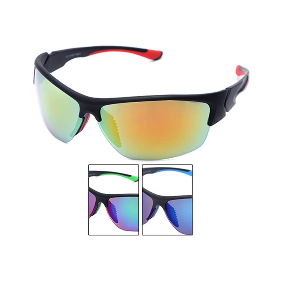 LOOX-128 LOOX Sonnenbrille Sonnenbrillen Melbourne Sportbrille mit farbigen Akzenten schwarz