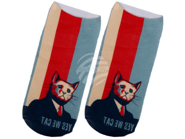 SO-85 Motiv Socken Design:Yes, we cat Farbe: mehrfarbig
