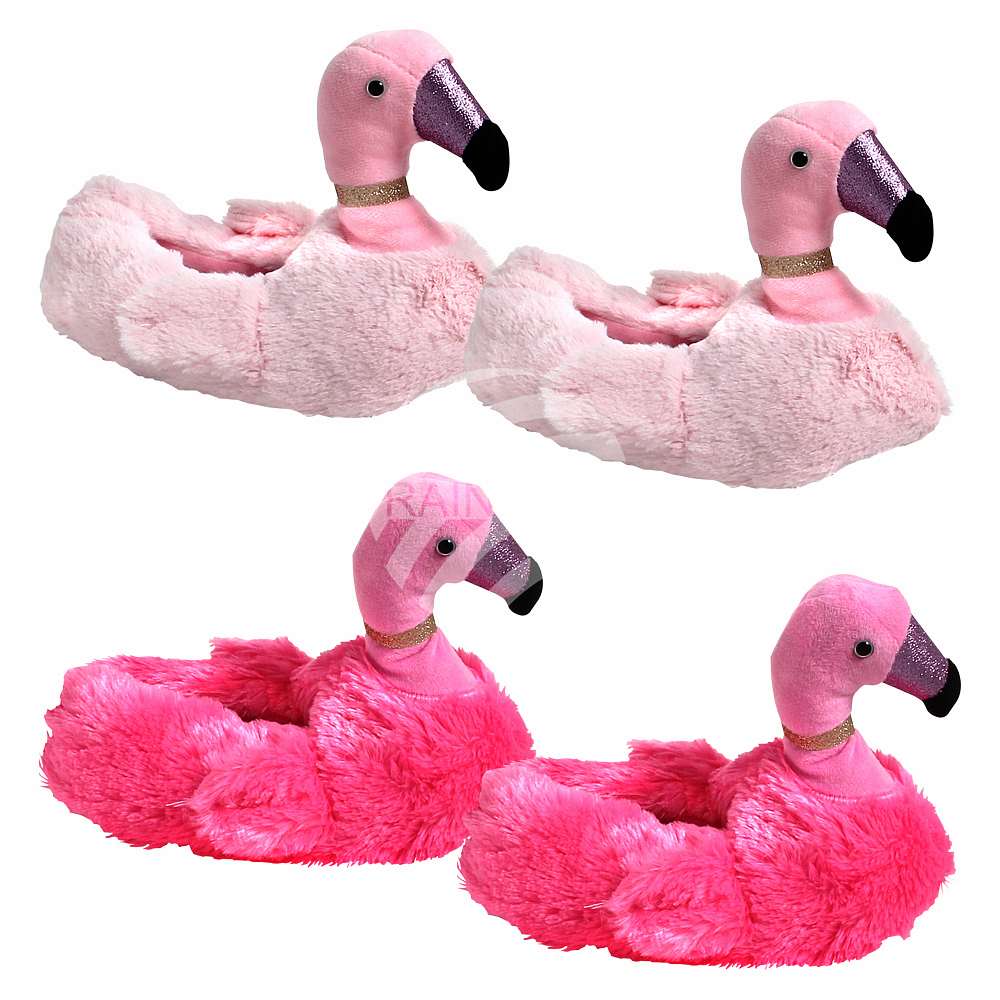 SHO-050 Hausschuhe Pantoffeln Flamingo Größe 37-39