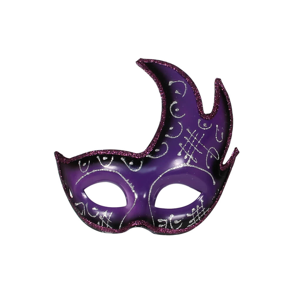 MAS-48b Karnevalsmaske lila schwarz venezianische Augenmaske