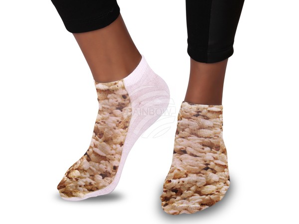 SO-113 Motiv Socken Design:Popcorn Farbe: beige