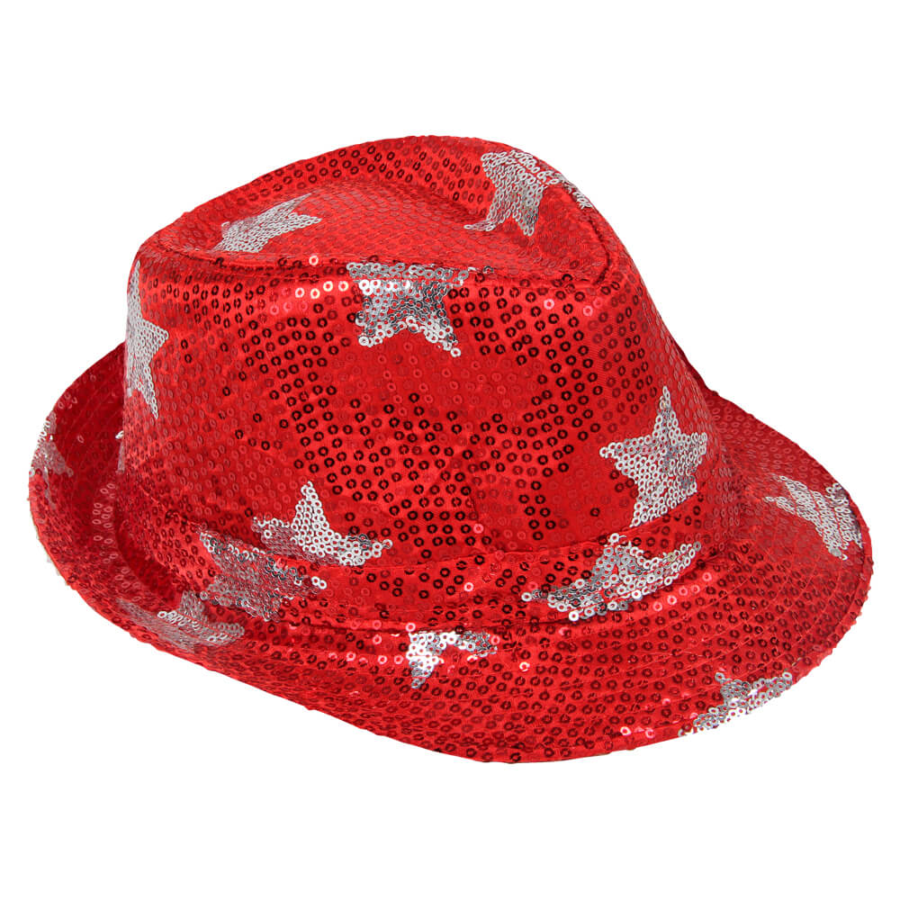 TH-85 Trilby Hut mit Sternen rot
