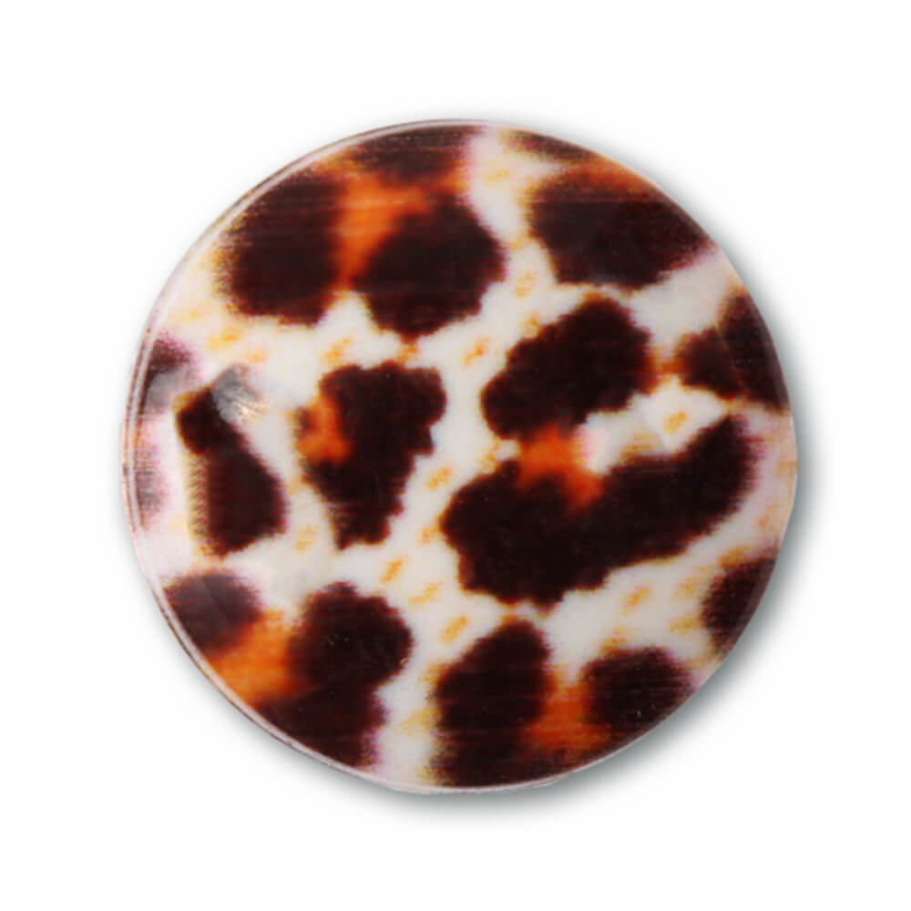 A-ch10 Chunk Button Design: Leopardenlook Farbe: braun weiss orange